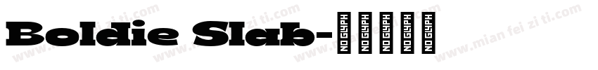 Boldie Slab字体转换